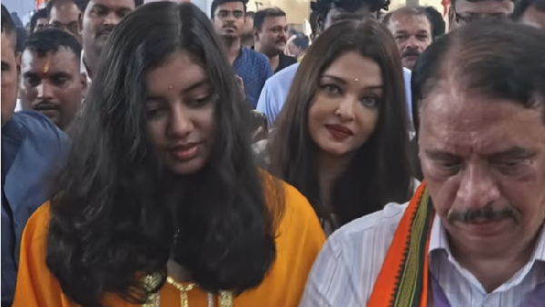 Aishwarya Rai Aaradhya Bachchan Seek Ganesh Chaturthi 2025 Blessings in Mumbai Delight Fans With Selfies - VIDEO