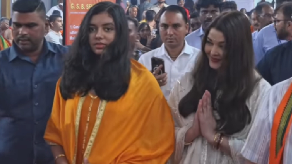 Aishwarya Rai Aaradhya Bachchan Seek Ganesh Chaturthi 2025 Blessings in Mumbai Delight Fans With Selfies - VIDEO