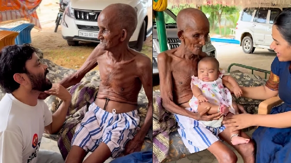 kavingar snekan Shares Video On Instagram About 100 Years Old His Father Plays With His Daughter