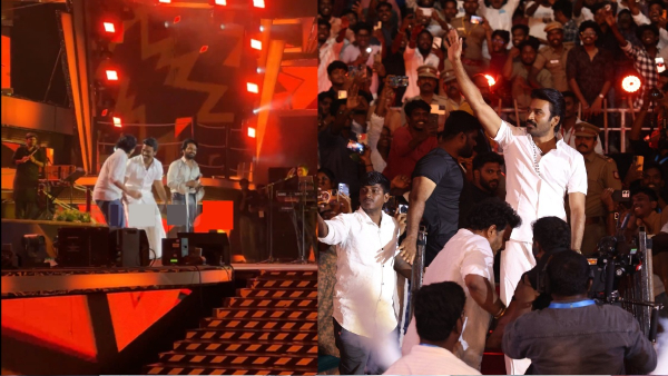 Dhanush Dance With His Son Linga On Idli Kadai Audio Launch Stage