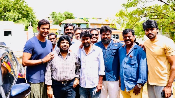Vishal Meet T Rajendaran At Magudam Shooting Spot Reason Is highlight