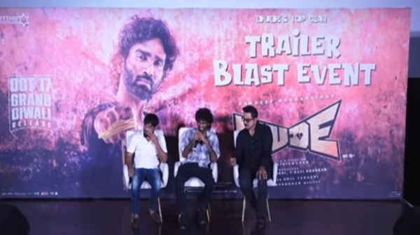 Blue Sattai Maran praises Sarathkumar for supporting Pradeep Ranganathan