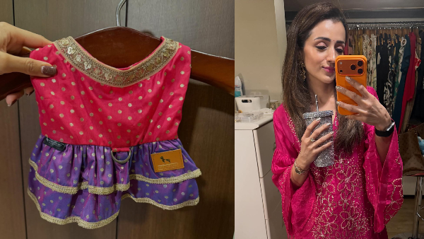Trisha Shares Her Diwali Celebration Photos With Her Pet Animal And Grand Mother