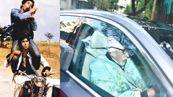 83 year old Amitabh Bachchan drives himself to meet recently discharged Dharmendra