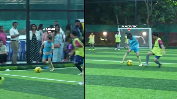 Ajithkumar Son Aadvik Ajithkumar and Sivakarthikeyan Daughter Aaradhana Sivakarthikeyan Plays Football Video