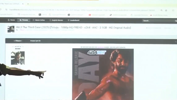 Nani HIT 3 film was uploaded in iBomma before 18 hours of its theatrical -Hyderabad Police Statement