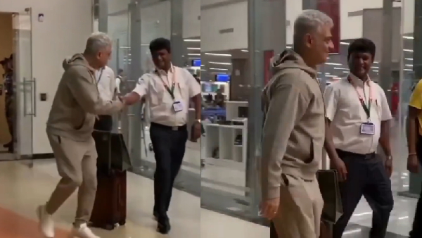 Ajith Kumar Who Touch Old age Person Feet On Airport Video Goes Trending