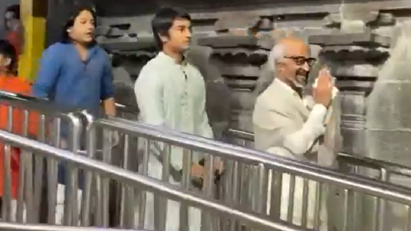 Superstar Rajinikanth at Tirupati Tirumala Temple with his Family Video
