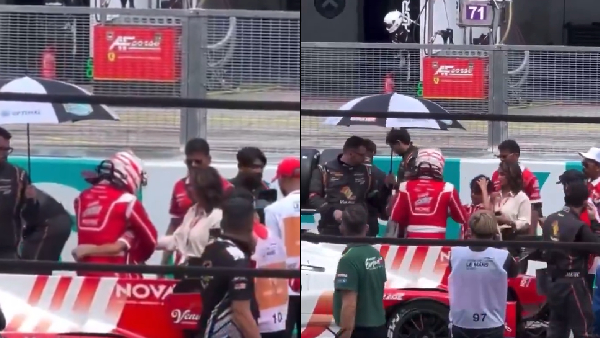 When Ajithkumar Son Aadvik Got Emotional AK Hugged And Gently Calmed Him Down - Watch