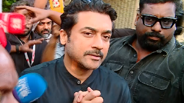 Tamil actor Suriya pays visit to Malayalam Actor Sreenivasan s residence to offer last respects Tamil actor Suriya pays visit to Malayalam Actor Sreenivasan s residence to offer last respects