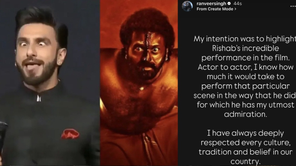 Ranveer Singh apology for hurting Daiva sentiment infront of Rishab Shetty