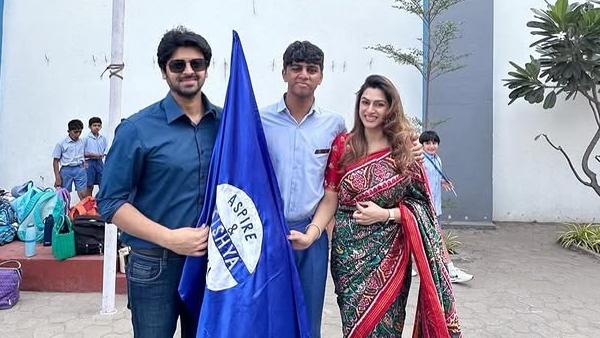 Srikanth Son Aahil turns head boy in his school and make his parents proud