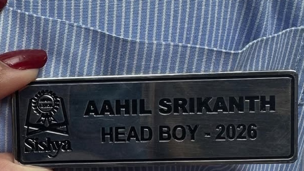 Srikanth Son Aahil turns head boy in his school and make his parents proud