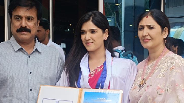 Producer LK Sudhish daughter Janu Shree turns doctor Producer LK Sudhish daughter Janu Shree turns doctor