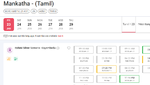 Mankatha re release ticket booking on fire and it turns nightmare to Draupathi 2 and Hotspot 2much