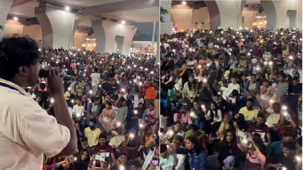 Thalapathy Vijay Fans Sung Kathi Movie Song Yaar Petra Makano at Chennai New Year Celebration