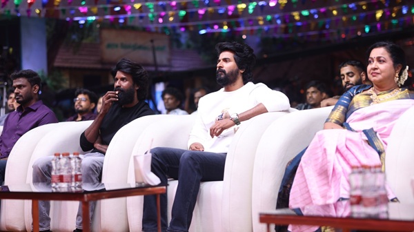 Sripriya Gets Emotional About Radhika Sarathkumar at Thaai Kizhavi Pre-Release Event Viral Hug Moment