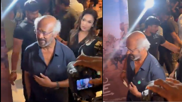 Rajinikanth Watched With Love Movie Preview Show Which Is Produced By His Daughter soundarya rajinikanth