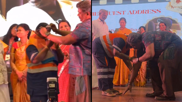 Radhakrishnan Parthiban Who Appriceates and Honerd Chennai Corparation Worker Padma For Her Honesty