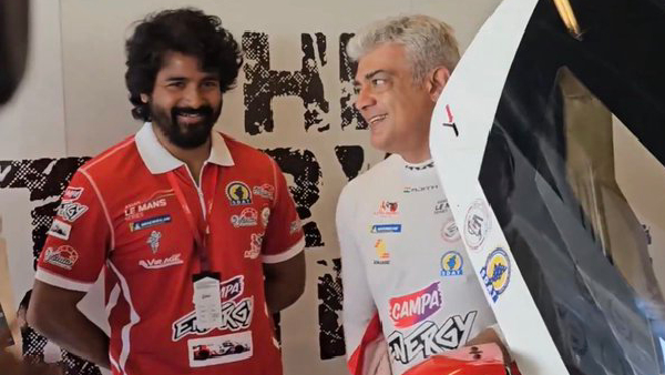 Sivakarthikeyan gives a kiss to Ajith Kumar in Abu Dhabi Viral Video of heartfelt hug goes trending