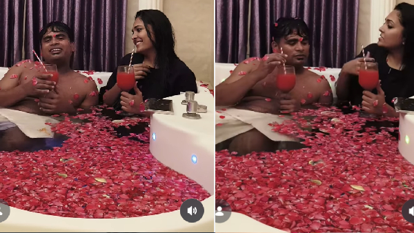 Zee Tamil Killadi Jodi Stars Chandini and Koomapatti Thangapandi Bold Bath Tub Video from Sri Lanka goes Viral