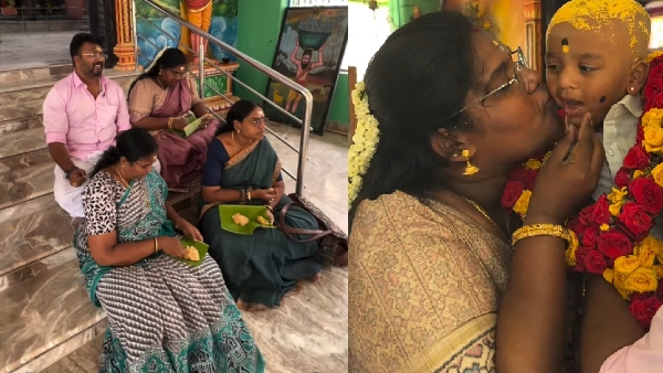 Indraja Shankar Shares Son Nakshathiran s Tonsure amp amp Ear Piercing Video Fans Miss Robo Shankar Indraja Shankar Shares Son Nakshathiran s Tonsure amp amp Ear Piercing Video Fans Miss Robo Shankar