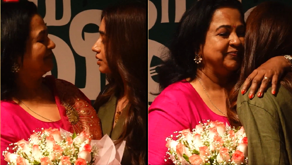 Take care of your sons Radikaa Sarathkumar s emotional advice to Aarti Ravi at Thaai Kizhavi screening