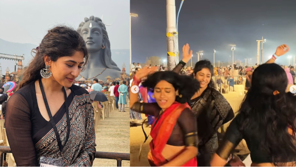 Maha Shivaratri Vanangaan Actress Roshini Prakash also attends Isha Yoga festival