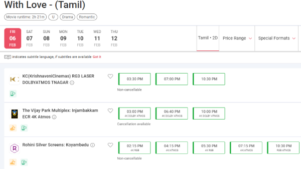 With Love Box Office Day 1 Ticket booking status seems very dull