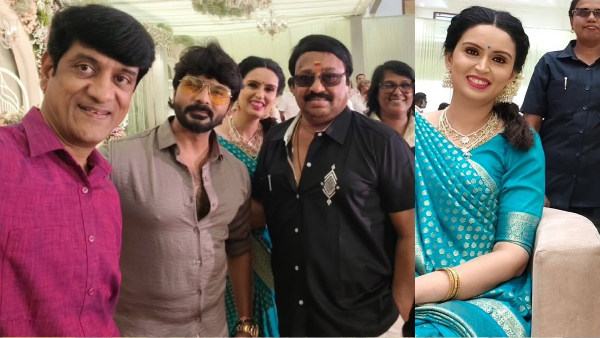 Ramarajan and Kousalya attends Producer N Shankar s son ear piercing function clicks goes viral Ramarajan and Kousalya attends Producer N Shankar s son ear piercing function clicks goes viral