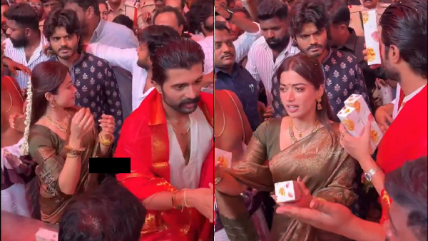 Rashmika Mandanna Vijay Deverakonda Couples Provide Sweets to Fans to Celebrate Their Marriage All Over India Rashmika Mandanna Vijay Deverakonda Couples Provide Sweets to Fans to Celebrate Their Marriage All Over India