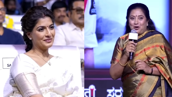 Varalaxmi Sarathkumar s mom Chaya Praises Step Mother Radhika at Saraswathi Event Emotional Moment Goes Viral Varalaxmi Sarathkumar s mom Chaya Praises Step Mother Radhika at Saraswathi Event Emotional Moment Goes Viral