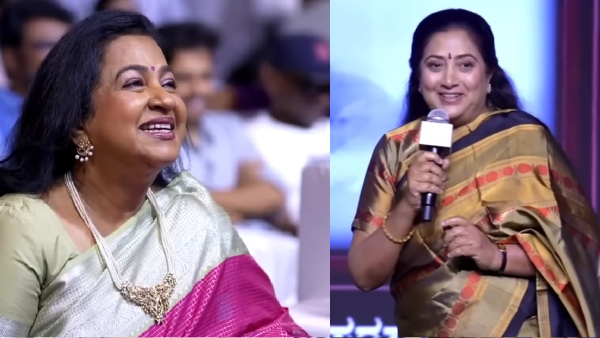 Varalaxmi Sarathkumar s mom Chaya Praises Step Mother Radhika at Saraswathi Event Emotional Moment Goes Viral Varalaxmi Sarathkumar s mom Chaya Praises Step Mother Radhika at Saraswathi Event Emotional Moment Goes Viral