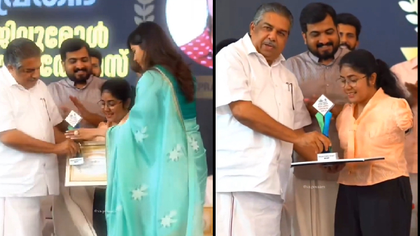 Kalyani Priyadarshan Wins Hearts by Helping a Differently-Abled Girl Receive Award - Emotional Video Goes Viral Kalyani Priyadarshan Wins Hearts by Helping a Differently-Abled Girl Receive Award - Emotional Video Goes Viral