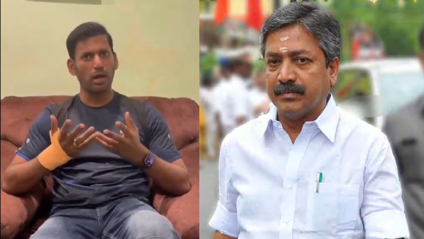 Vishal Slams ADMK C V Shanmugam Over Controversial Remarks on Actress Vishal Slams ADMK C V Shanmugam Over Controversial Remarks on Actress