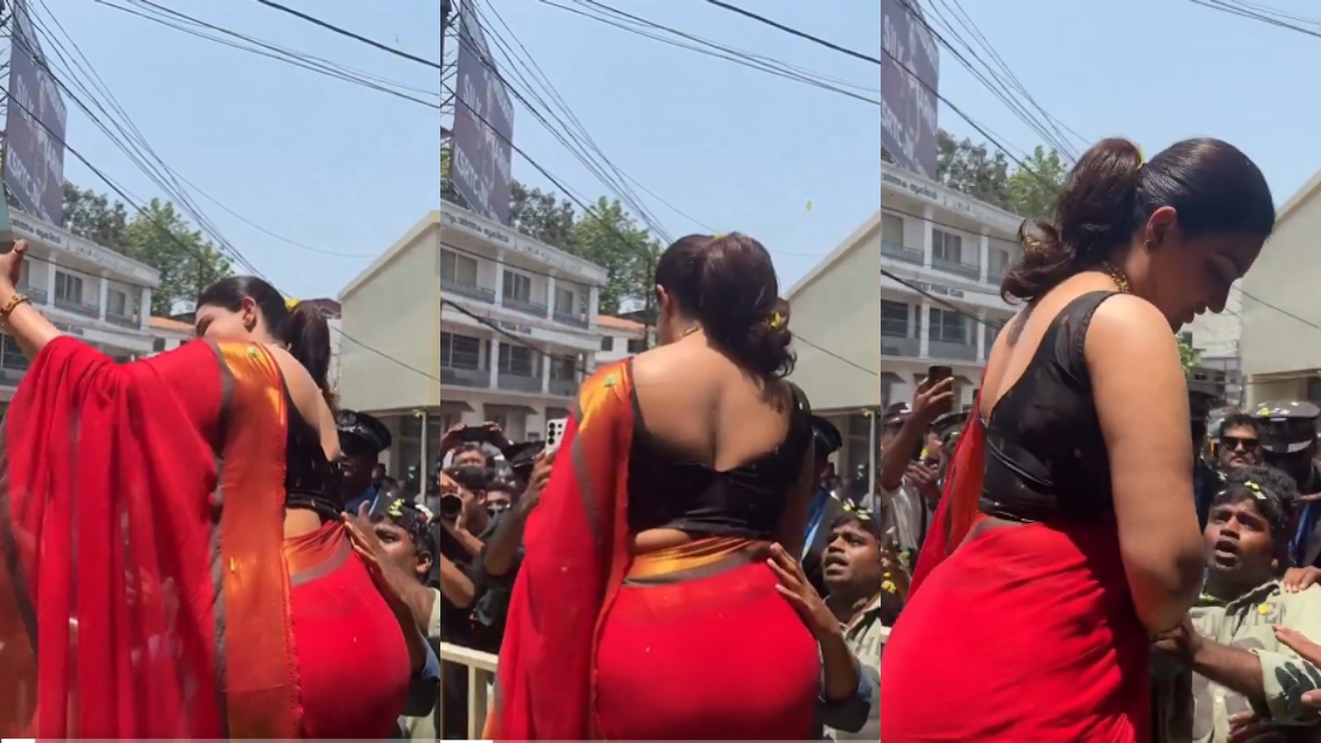 இத்தனை கேமரா சுத்தியிருந்தும் இந்த தடவு தடவுறானே.. ஹனி ரோஸ் ரியாக்‌ஷன் என்ன தெரியுமா?