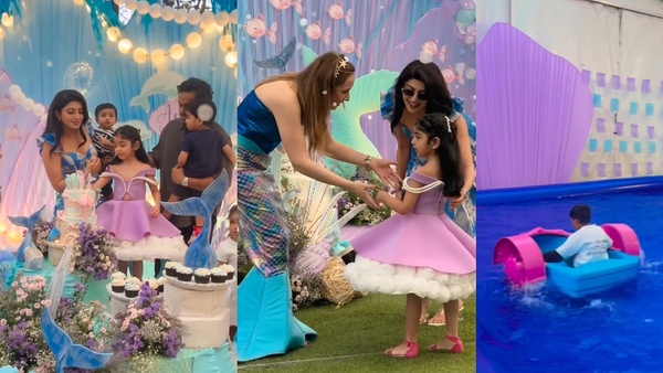 Pranitha Subash daughter 4th birthday grand celebration video vows fans Pranitha Subash daughter 4th birthday grand celebration video vows fans