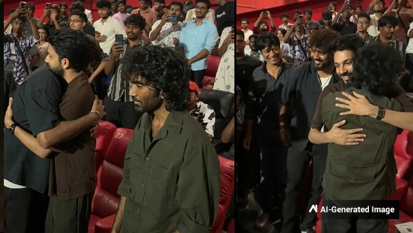LIK First Show Celebration Vignesh Shivan Pradeep Ranganathan amp amp Anirudh Share Emotional Hug Fans Declare It a Blockbuster