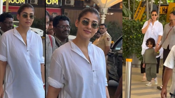 Nayanthara Spotted in Style with Kids at Mumbai Airport Where is Vignesh Shivan