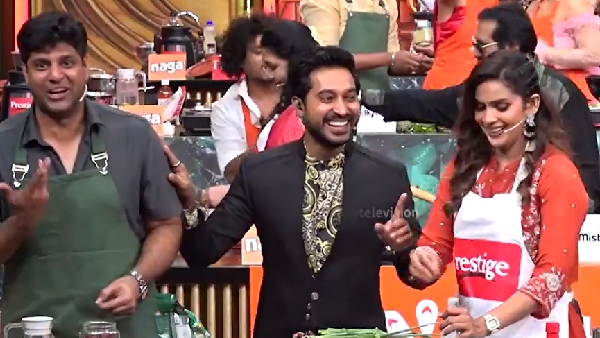 Isn t This Your Second Marriage Too Anirudha Srikkanth Teases Samyuktha on Cook With Comali 7 Isn t This Your Second Marriage Too Anirudha Srikkanth Teases Samyuktha on Cook With Comali 7