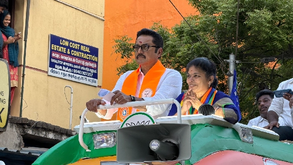 R Sarathkumar Slams Vijay in Perambur Campaign Sparks Political Debate