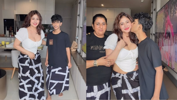 Piumi Hansamali son also dressed like his mom and grandma photos goes viral Piumi Hansamali son also dressed like his mom and grandma photos goes viral