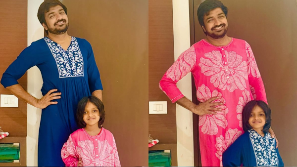 Actor Sathish wears Churidhar for his daughter and shares photos