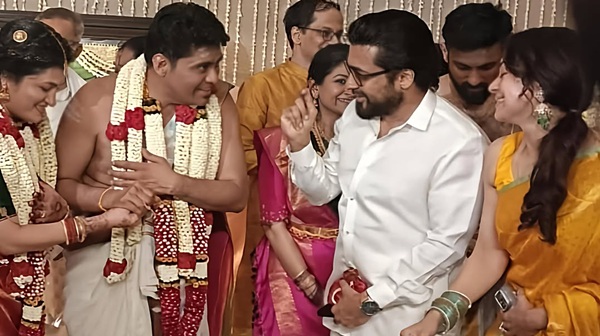 Suriya and Jyothika Attend Fan s Wedding Together Photos Go Viral