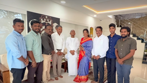 VCK MLA Vanniarasu Meets Ilaiyaraaja After Election Victory Viral Video Sparks Political Buzz VCK MLA Vanniarasu Meets Ilaiyaraaja After Election Victory Viral Video Sparks Political Buzz