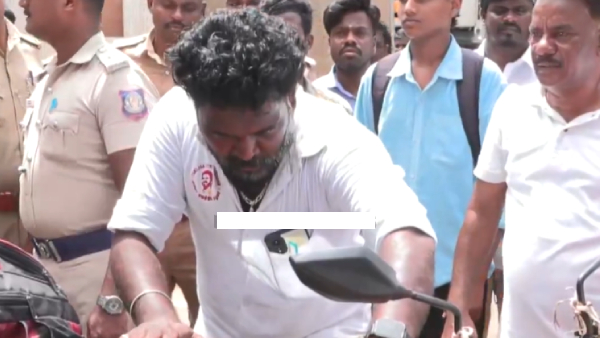 I m Vijay Fan Creates Scene Outside Neelankarai House Talks Alliance for TVK Government