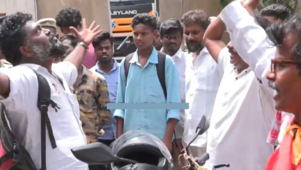 I m Vijay Fan Creates Scene Outside Neelankarai House Talks Alliance for TVK Government