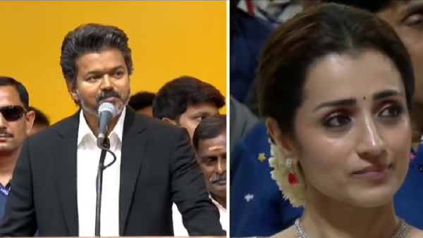 Trisha Turns Emotional During CM Vijay s Speech Viral Video Grabs Attention Trisha Turns Emotional During CM Vijay s Speech Viral Video Grabs Attention