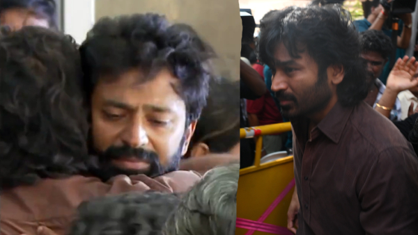 Dhanush Pays Final Respect to Bhagyaraj Emotional Hug With Shanthanu Leaves Fans Moved