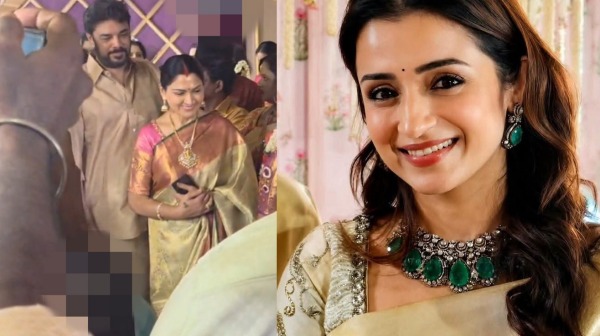 Trisha Attends Khushbu s Daughter Avantika s Goa Wedding Alone Vijay Fans React